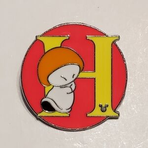 Disney Pin Trading Fantasia Alphabet (H) Hop Low Mushroom Hidden Mickey Pin